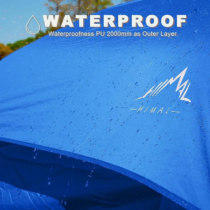 10 Person Family Tents for Camping Waterproof, Music Festival, Parties,2 Room Big Tent with 4 Large Mesh Windows, Double Layer, Easy Setup, Weather Resistant,18ft X 9ft X6.8ft