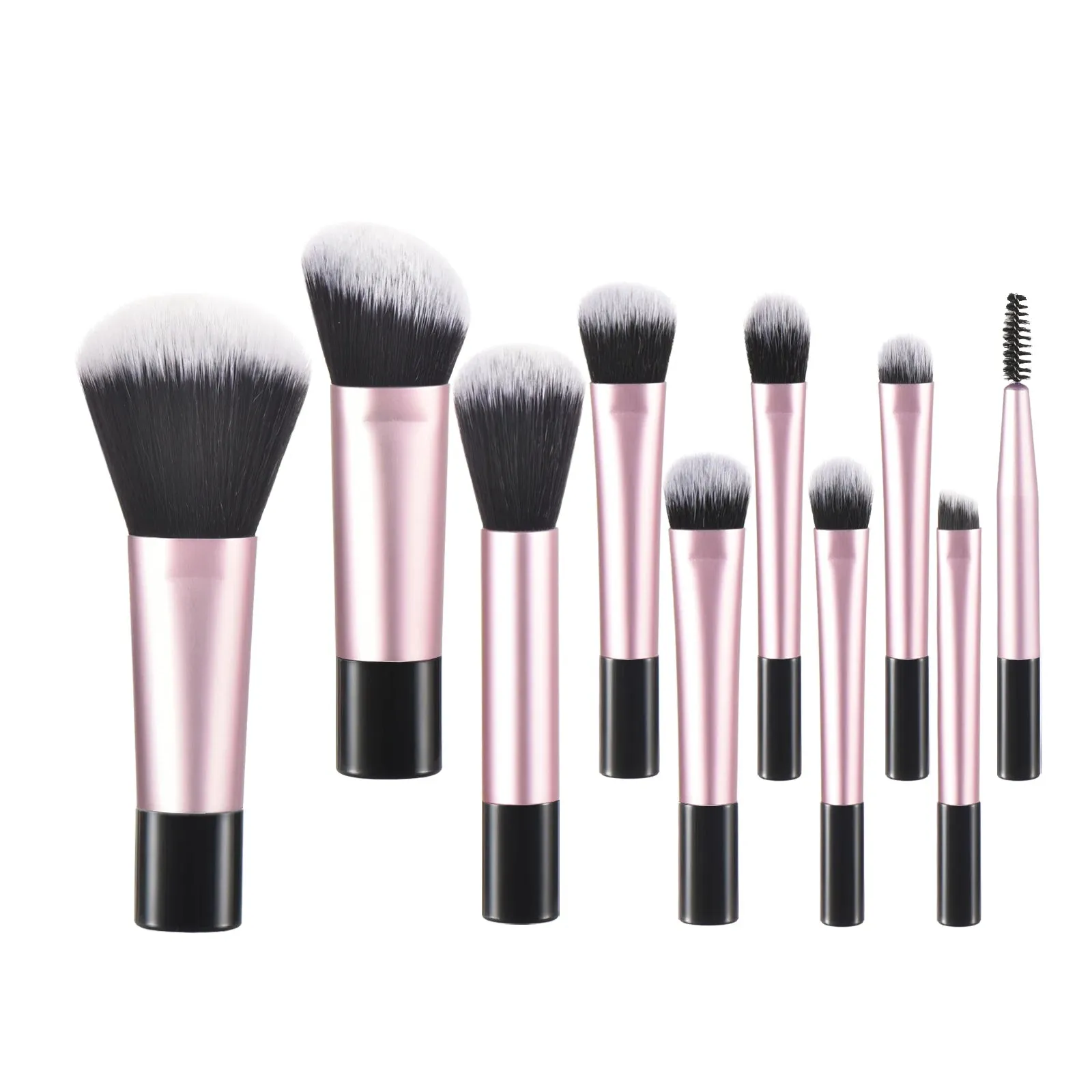 10-Piece Mini Makeup Brush Set with Travel Bag