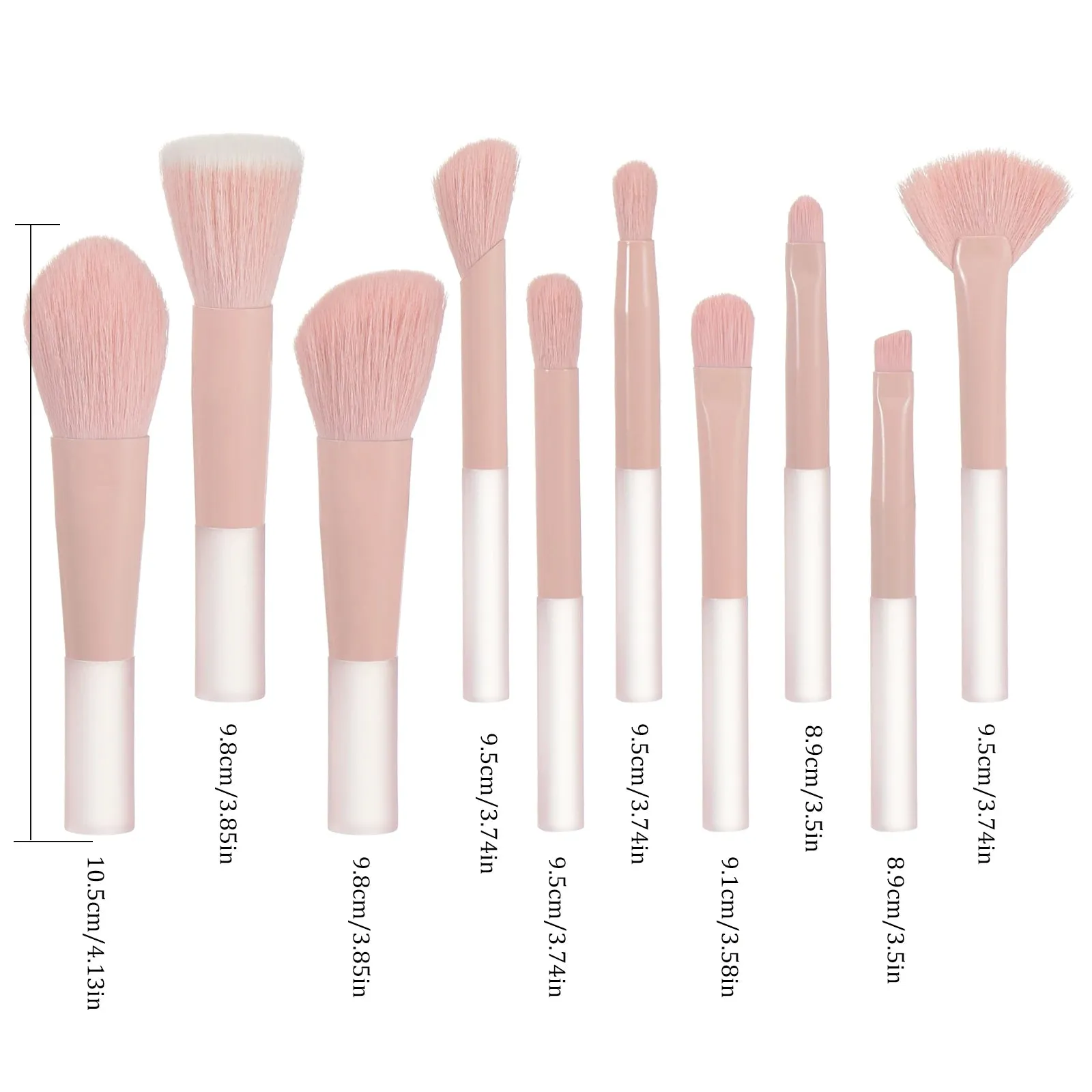 10-Piece Mini Makeup Brush Set with Travel Bag