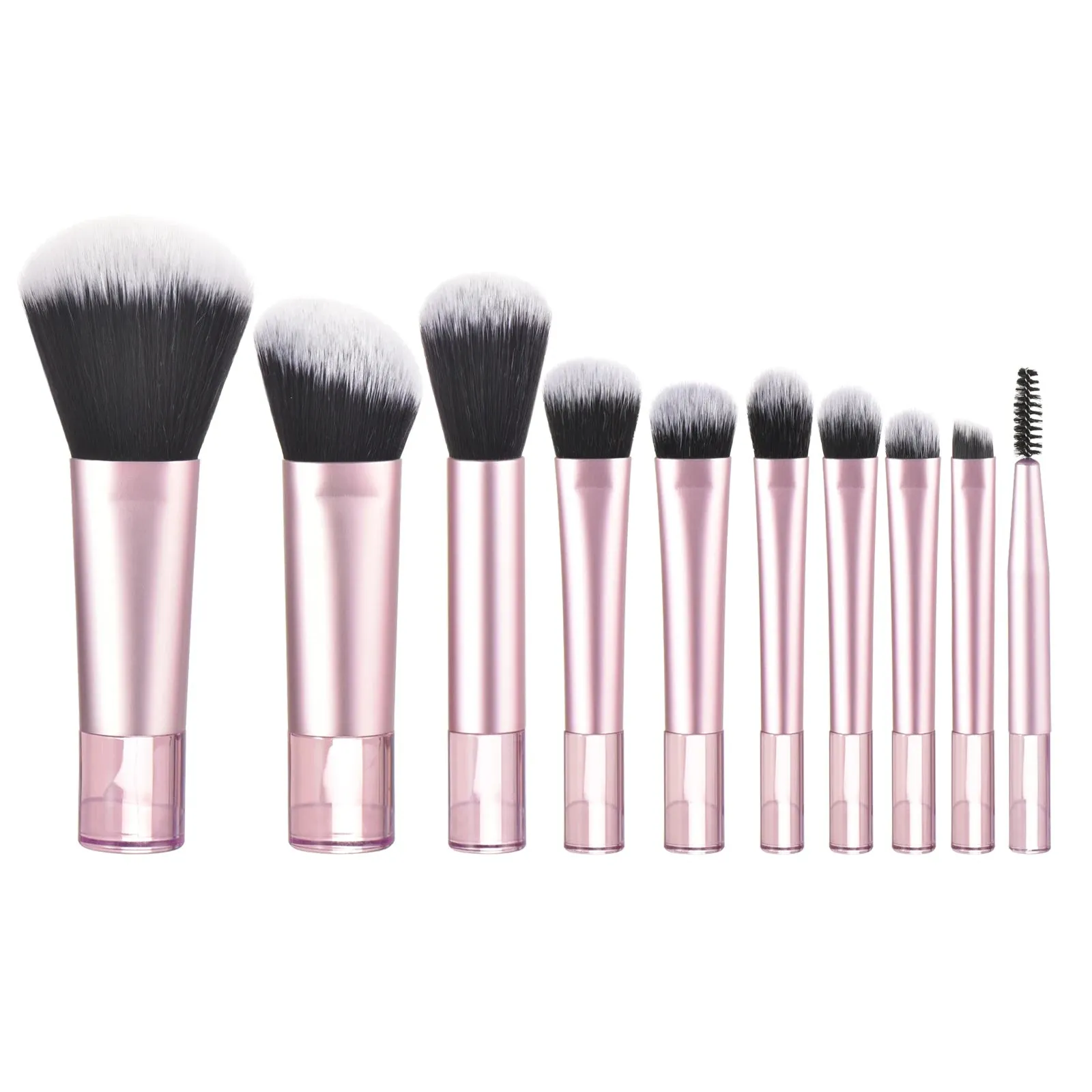 10-Piece Mini Makeup Brush Set with Travel Bag