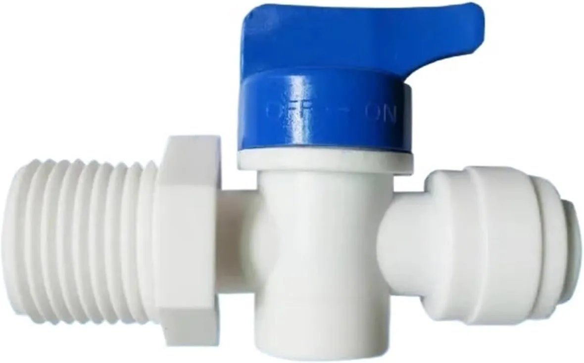 10pcs 1/4" Inline Quick Fitting,1/4" male thread Ball Valve Quick Fitting Connection Aquarium RO Water Filter Reverse Osmosis System