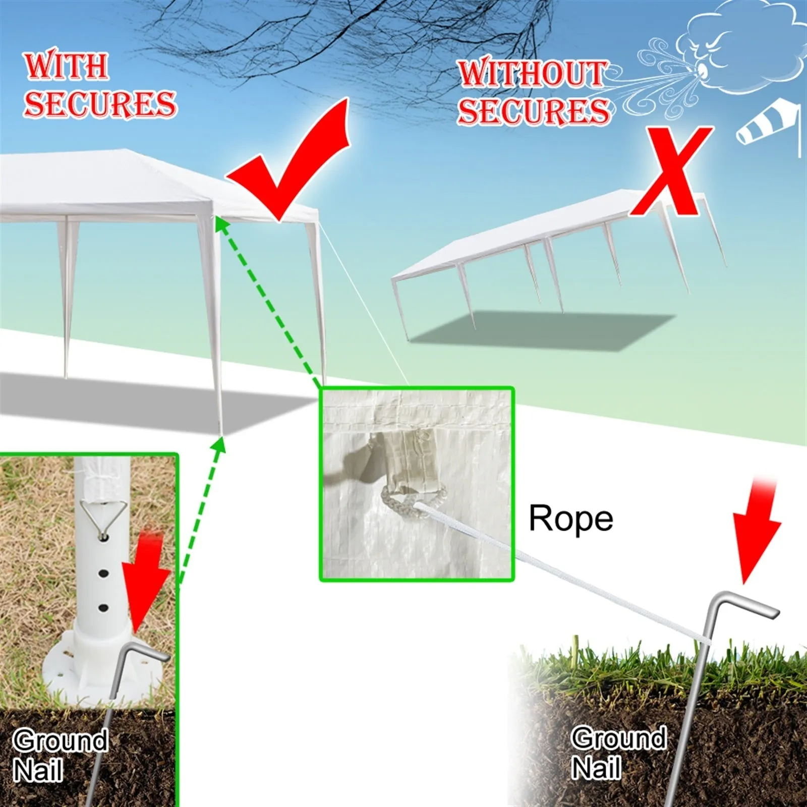 10'x30' Outdoor Canopy Party Wedding Tent, Sunshade Shelter, Outdoor Gazebo Pavilion with 5 Removable Sidewalls Upgraded Thicken Steel Tube
