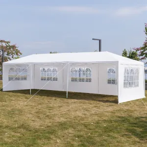 10'x30' Outdoor Canopy Party Wedding Tent, Sunshade Shelter, Outdoor Gazebo Pavilion with 5 Removable Sidewalls Upgraded Thicken Steel Tube