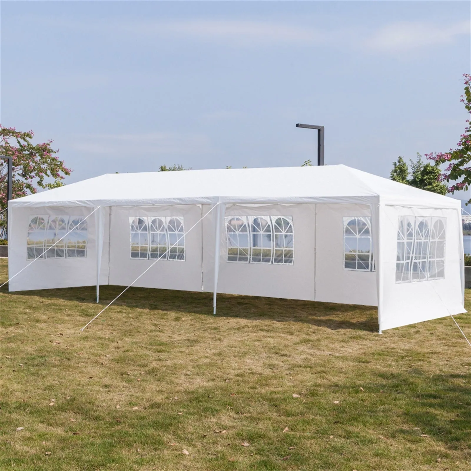 10'x30' Outdoor Canopy Party Wedding Tent, Sunshade Shelter, Outdoor Gazebo Pavilion with 5 Removable Sidewalls Upgraded Thicken Steel Tube