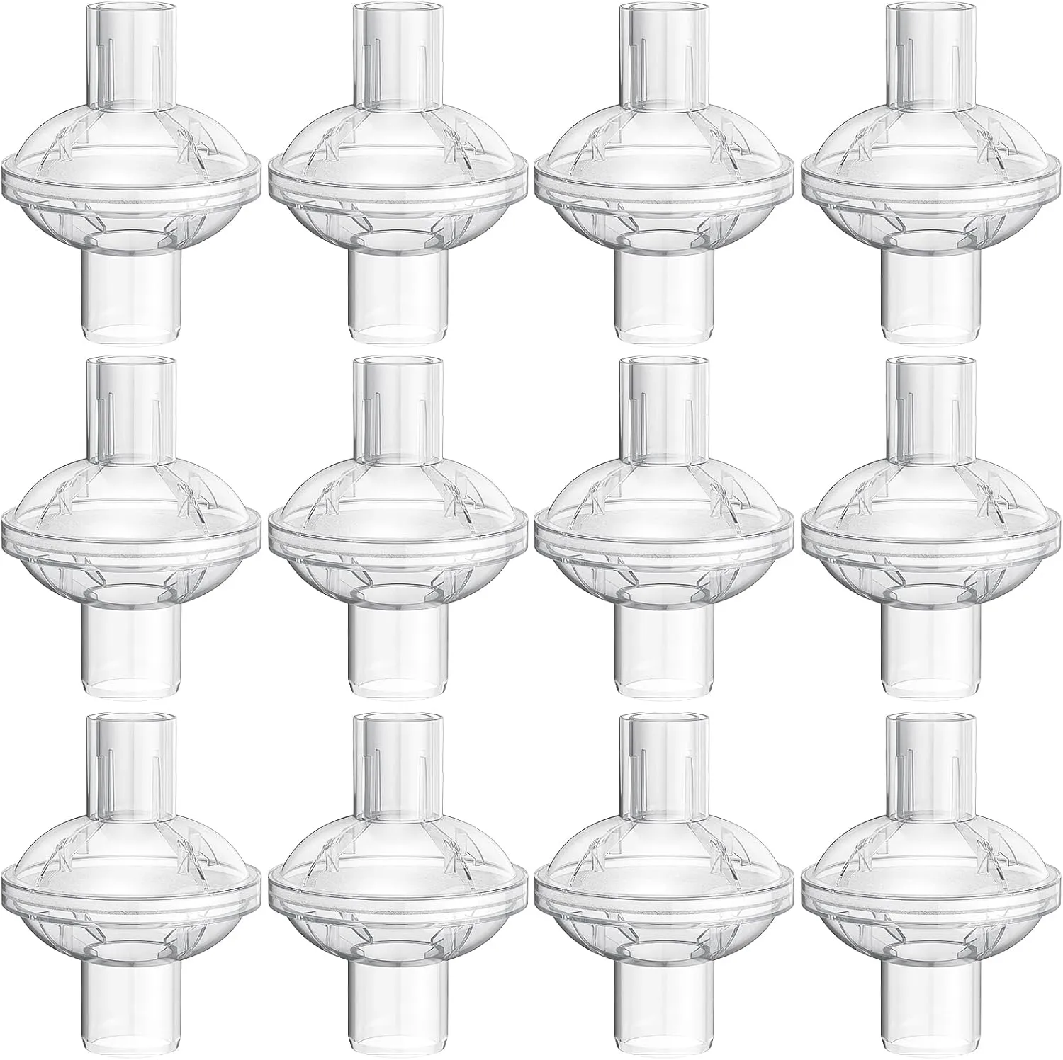 12-pack CPAP Inline Filter, Universal Inline CPAP Filter Compatible with BiPAP Machines ResMed,Dreamstation Standard, Any CACP Machine Size 22mm and 25mm Tube