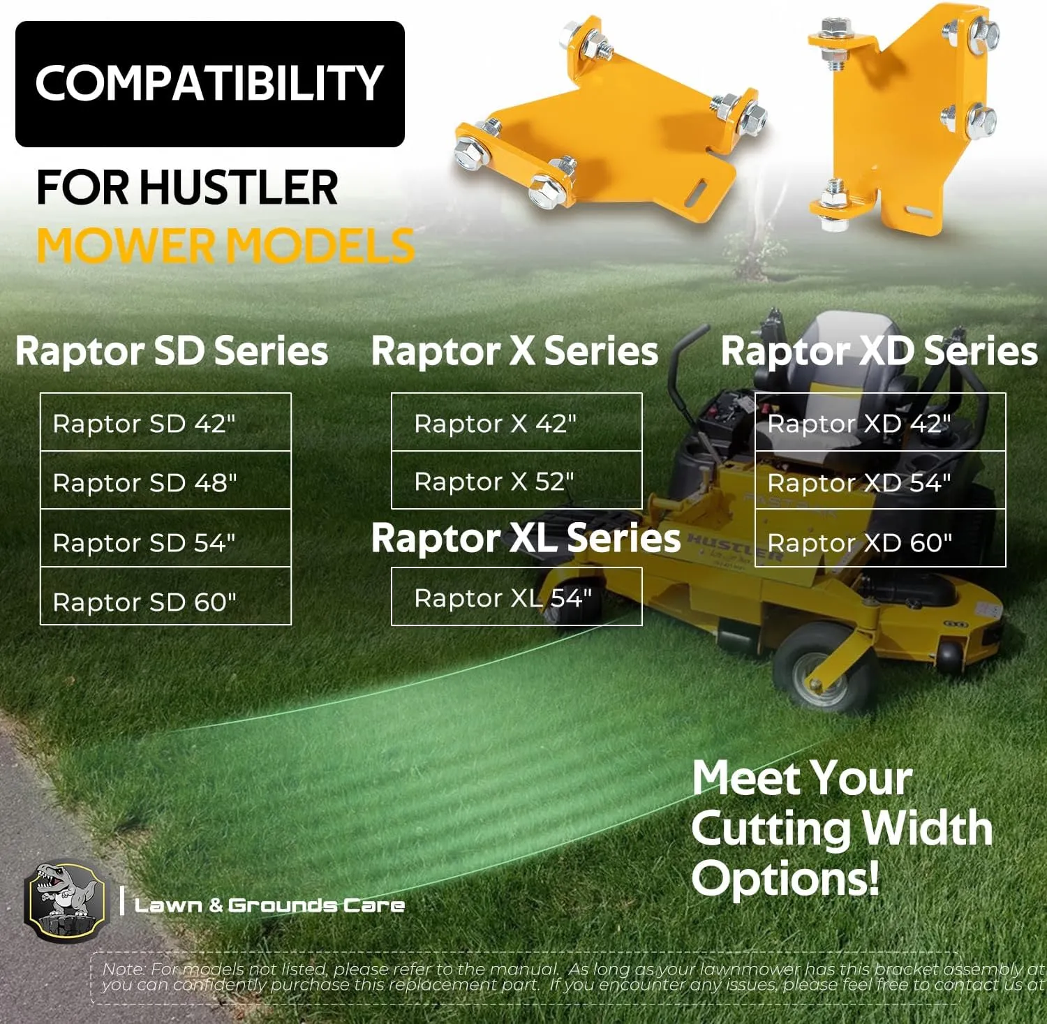 125255 Hydro Transmission Brackets Kit for Hustler Zero-Turn Mowers, New Upgraded Thicker Brackets and Hardware, OE Replacement Service Kit