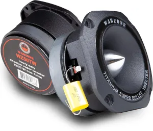 1x Gravity WZ50TW 1500W Heavy Duty Titanium Super Tweeter Loud Speaker 4-Ohms for Car, Van, ATV, Motorcycle, and Competition (Black)