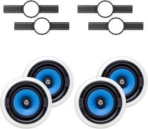 2 (Pair) MS3800 8" in Ceiling Speaker   Install KIT (PRE-Construction Brackets)
