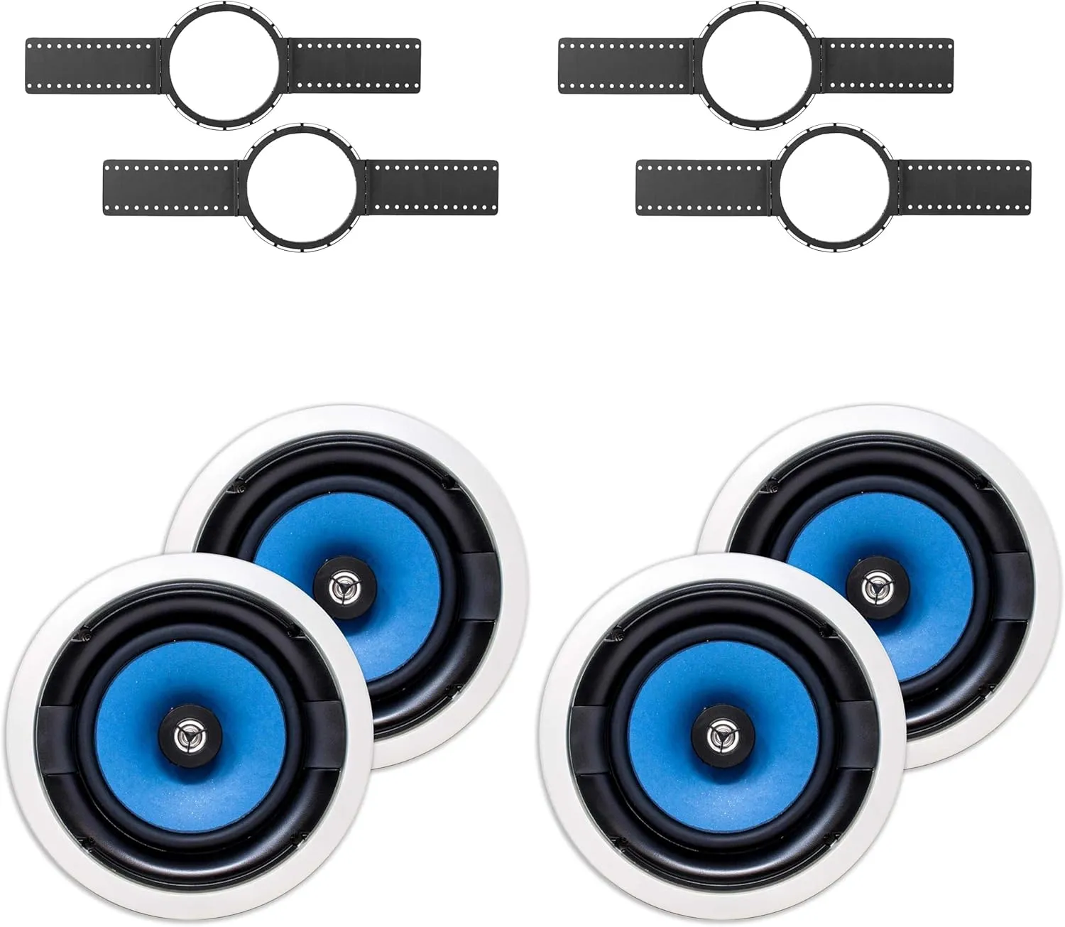 2 (Pair) MS3800 8" in Ceiling Speaker   Install KIT (PRE-Construction Brackets)