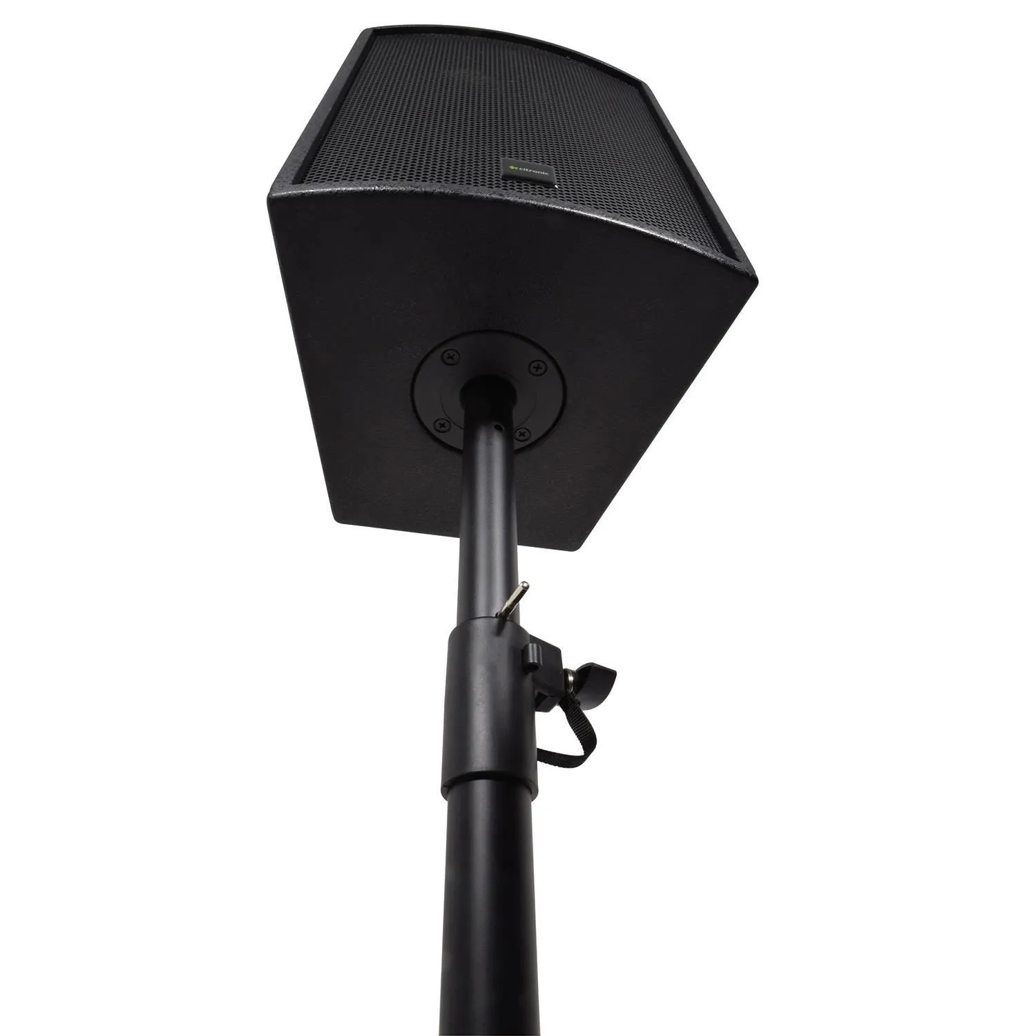 2 x QTX Speaker Stand Black with Square Base with Carry Bags