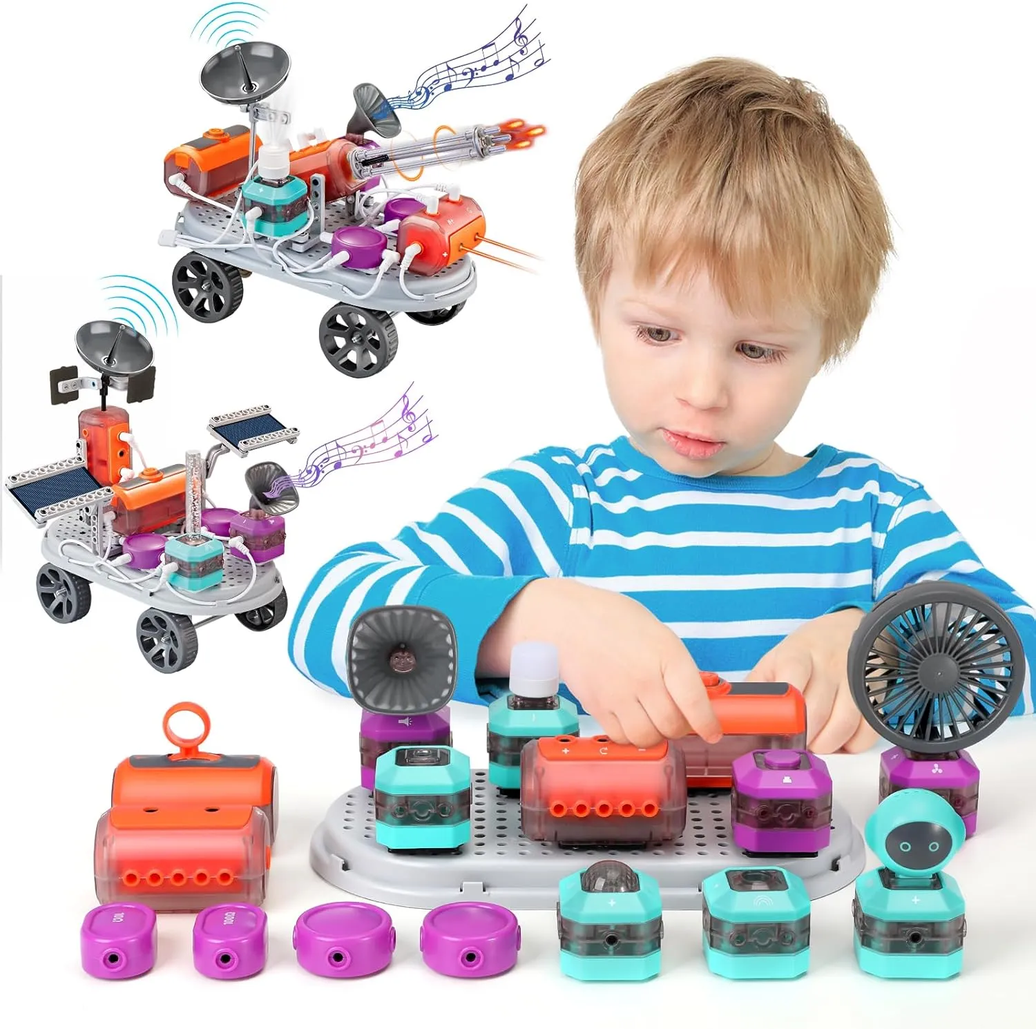 201PCS Circuit Board for Kids 110 Projects STEM Science Kit for Boys 8-14 Includes 15-in-1 Electric Assemble Models Educational Toy DIY Science Experiments School Family Activity Christmas Bday Gift