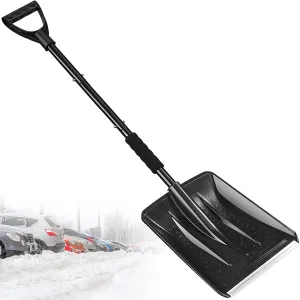 2025 New Snow Shovel for Driveway -Portable Shovel with Handle and Large Capacity for Snow Removal - Car Snow Shovel for Trunk Car Emergency Camping, 4 in 1 Lightweight Snow Shovel