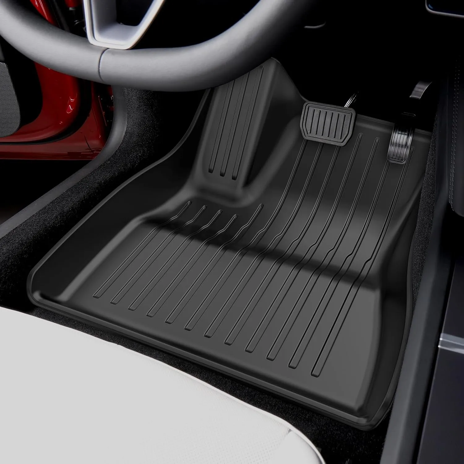 2025 New Version Tesla Model 3 Highland Floor Mats Custom Fit All Weather TPE Cargo Liner Cargo Trunk Accessories,Compatible 2021-2024 Tesla Model 3 （2025 Model 3 Full Floor Mat Kit Set of 6
