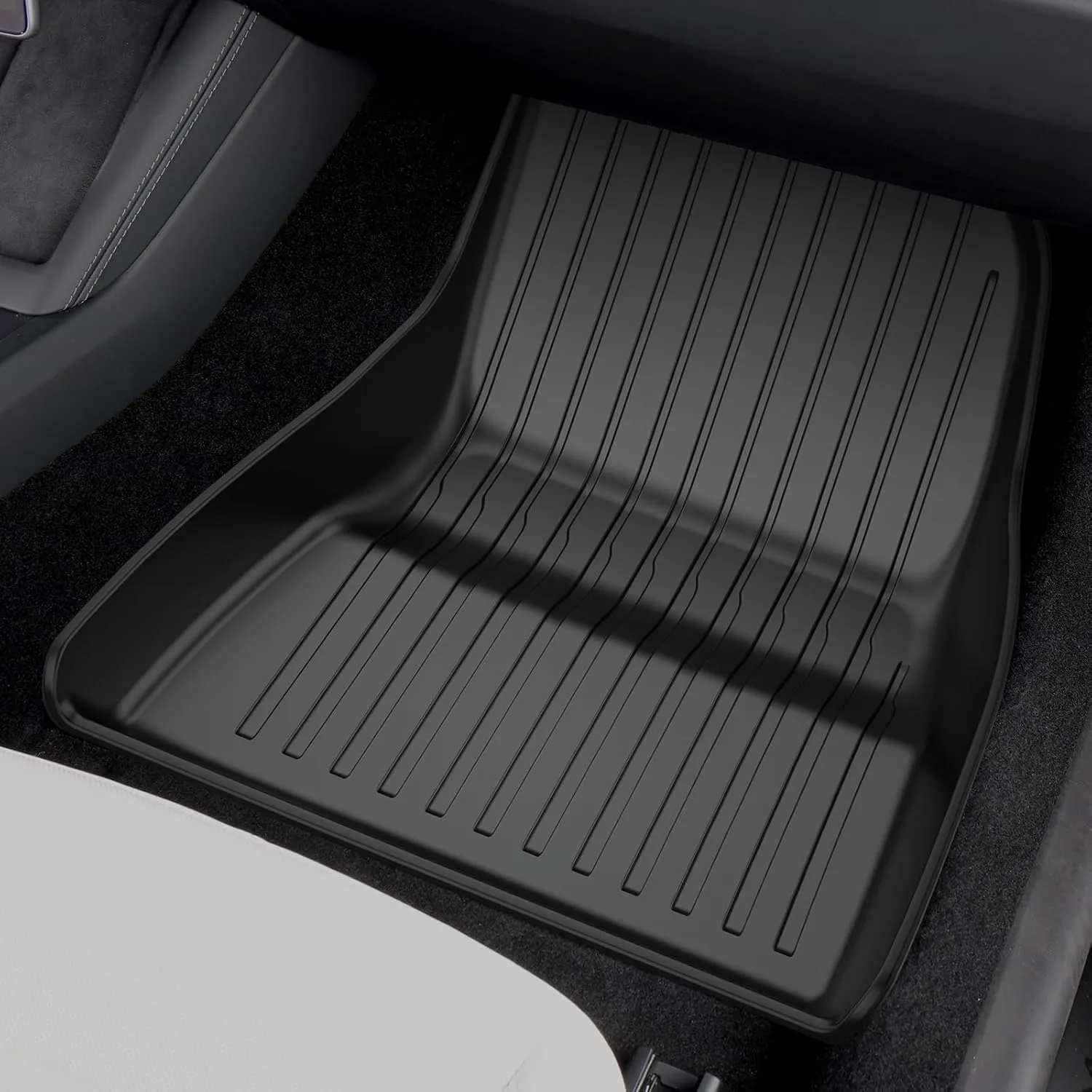 2025 New Version Tesla Model 3 Highland Floor Mats Custom Fit All Weather TPE Cargo Liner Cargo Trunk Accessories,Compatible 2021-2024 Tesla Model 3 （2025 Model 3 Full Floor Mat Kit Set of 6