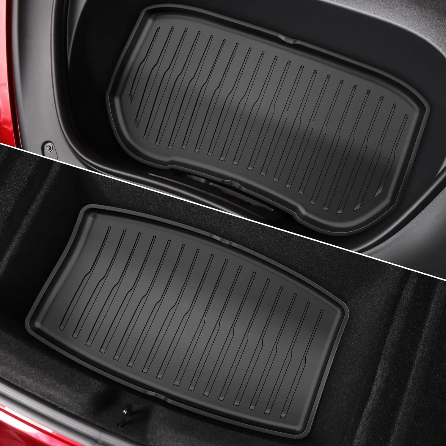 2025 New Version Tesla Model 3 Highland Floor Mats Custom Fit All Weather TPE Cargo Liner Cargo Trunk Accessories,Compatible 2021-2024 Tesla Model 3 （2025 Model 3 Full Floor Mat Kit Set of 6