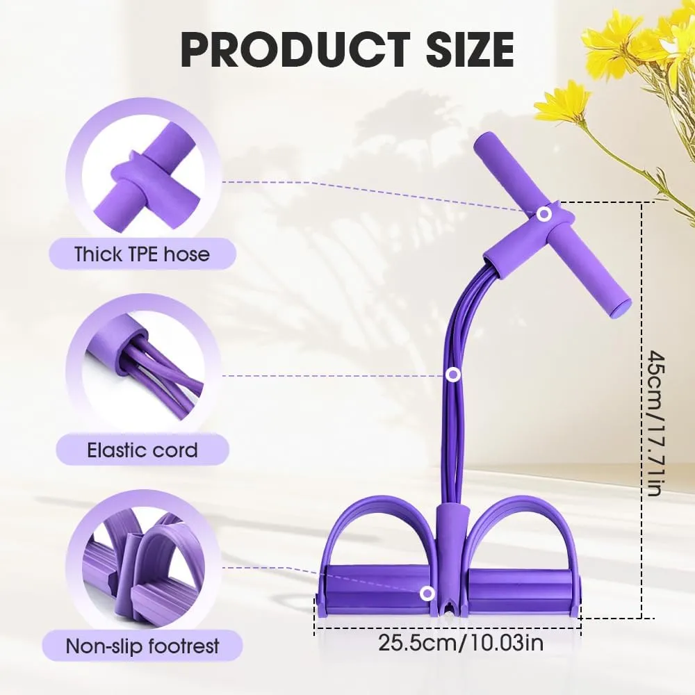 21 Fitness Resistance Bands-4 Tube Pedal Ankle Puller, Sit Up Exercise Equipment, Abdomen,Arm Weight,Waist,Leg Stretching Slimming Training, Stretching Workout Fitness Bands