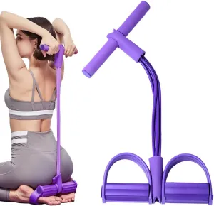 21 Fitness Resistance Bands-4 Tube Pedal Ankle Puller, Sit Up Exercise Equipment, Abdomen,Arm Weight,Waist,Leg Stretching Slimming Training, Stretching Workout Fitness Bands