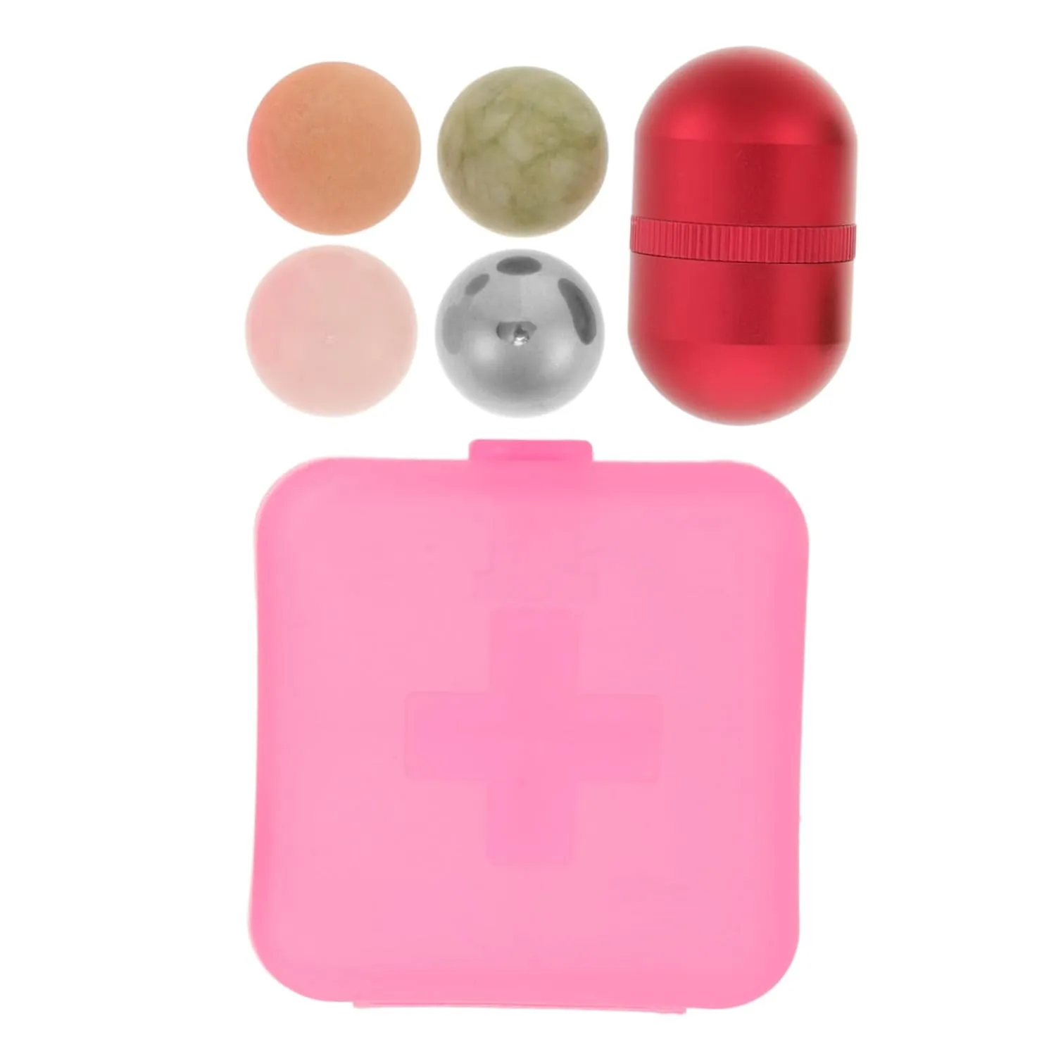 3-in-1 Eye Care Set Volcanic Stone Facial Roller under Eye Roller for Face Tool Metal Casing
