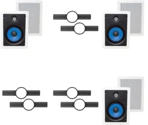 3-Legrand MS3651 3000 Series 6.5" in-Wall Speakers (Pair)   Install KIT (PRE Construction Bracket)