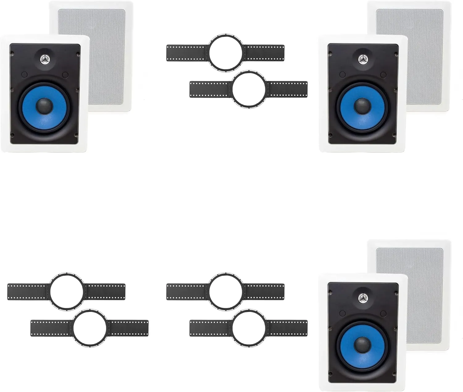 3-Legrand MS3651 3000 Series 6.5" in-Wall Speakers (Pair)   Install KIT (PRE Construction Bracket)