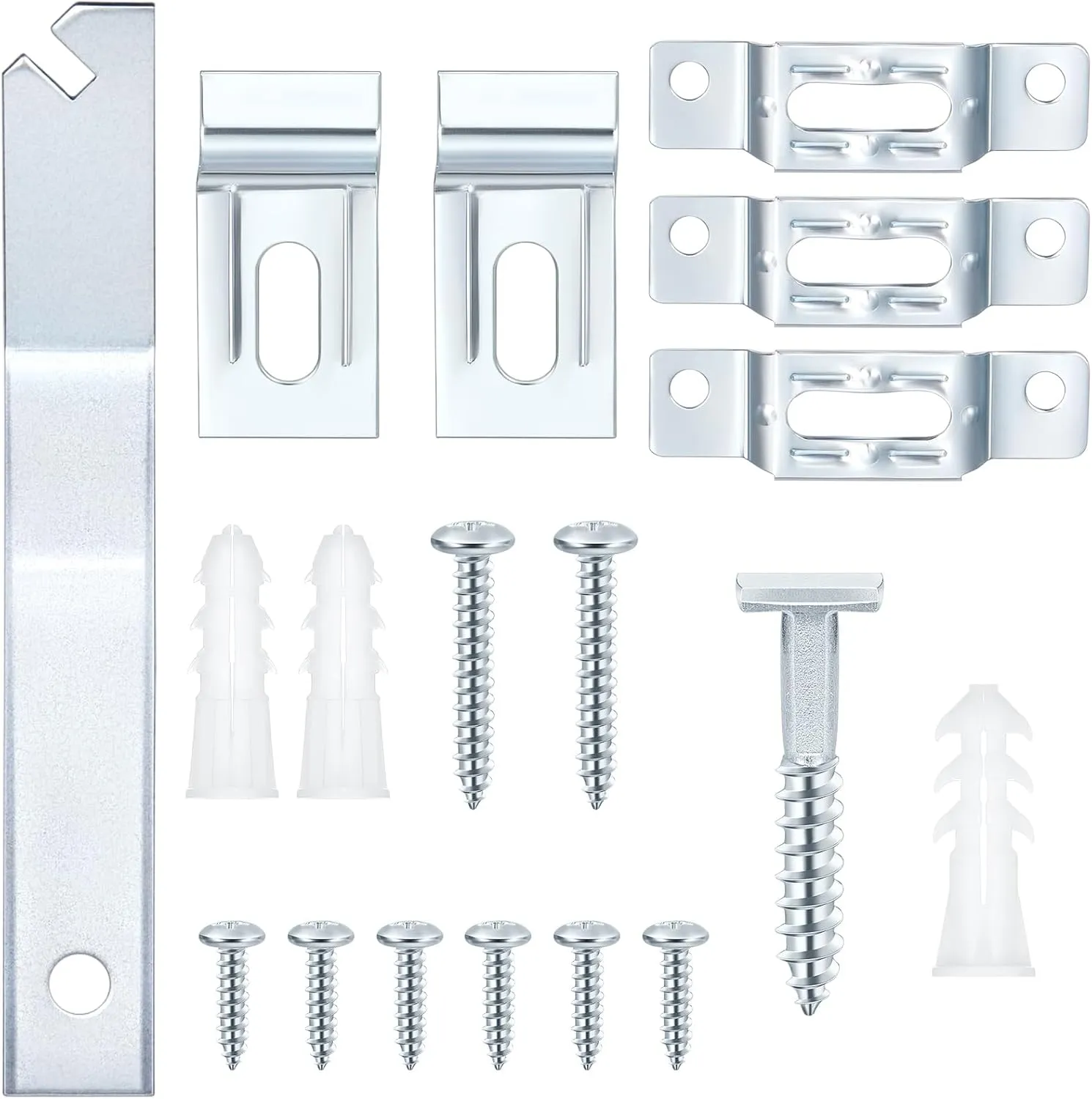 30 Set Frame Lock Security Hanging Kits Security Picture Hangers with T-Head Screws and 1 Hanging Clamp Wrenches for Museums Art Galleries Hotels Restaurant Hotel, Supports up to 15 Pounds