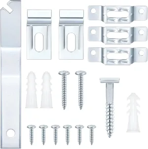 30 Set Frame Lock Security Hanging Kits Security Picture Hangers with T-Head Screws and 1 Hanging Clamp Wrenches for Museums Art Galleries Hotels Restaurant Hotel, Supports up to 15 Pounds