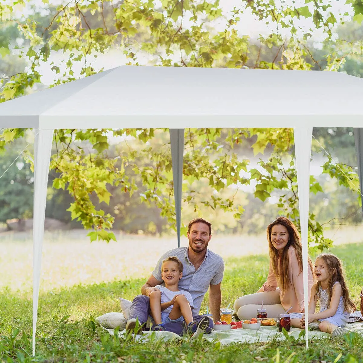 3m x 6m Canopy Tent, Waterproof Wedding Canopy with Wind Rope, Outdoor Shelter Pavilion for Parties Commercial Activity Camping
