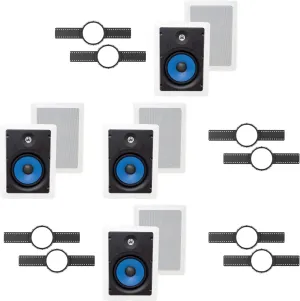 4-Legrand MS3651 3000 Series 6.5" in-Wall Speakers (Pair)   Install KIT (PRE Construction Bracket)