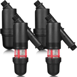4 Pcs Drip Irrigation Inline Y Filter with Mesh Screen, 3/4" x 3/4" Male Thread Connections Hydroponics Y Filter for Garden Greenhouse Agricultural Drip Sprinkler Irrigation