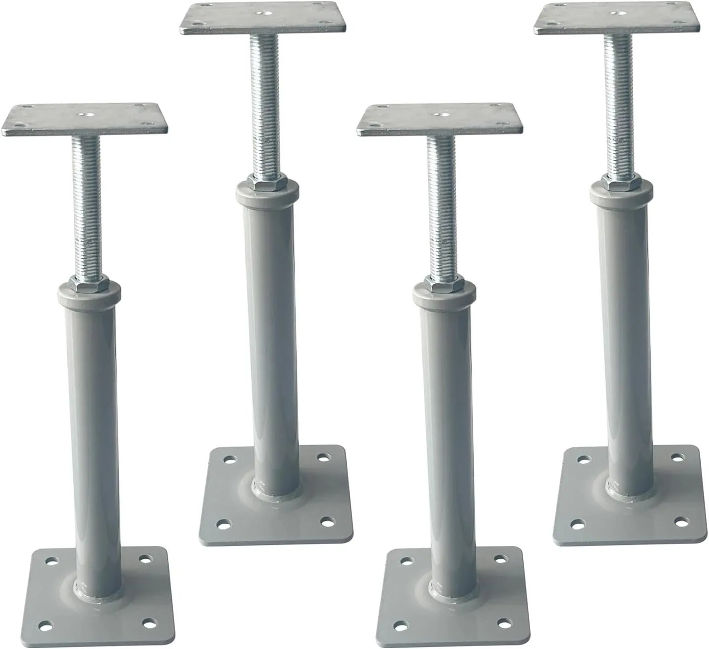 4 PCS Floor Jacks,House Jacks for Leveling,Adjustable Jack Post 11.8" - 16" Height Range,8800 lbs Height Capacity(Each),Screw Pole Jack,Basement Floor Post for Stairs, Porches, Roof Beams
