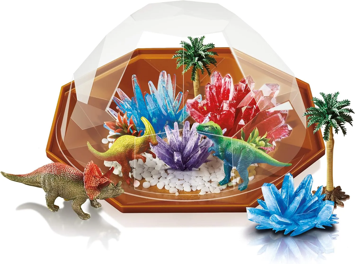 4M Crystal Growing - Dino Crystal Growing Kit - Explore Science, Creativity, and STEM Learning with a Vibrant Terrarium Kit, Custom Colors, and a Fun Dinosaur-Themed Adventure