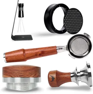 58mm Gaggia Espresso Machine Accessories Kit - Bottomless Portafilter,Calibrated Tamper, Distributor, Magnetic Dosing Funnel, and WDT Tool