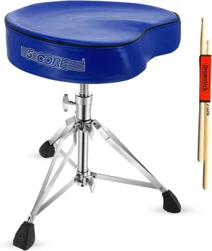 5Core Drum Throne Padded Guitar Stool Saddle Drummer Seat for Adults & Kids