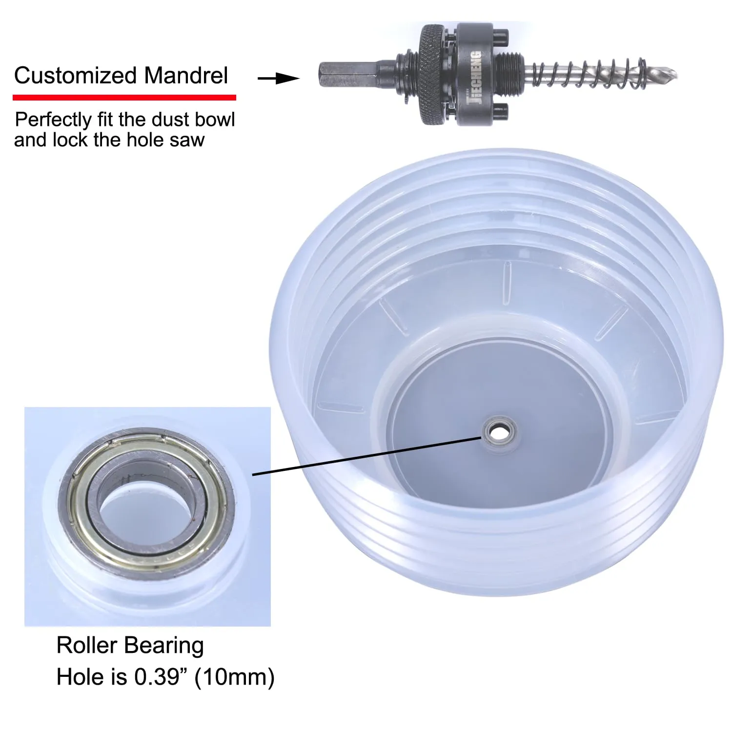 6-1/4 inch Hole Saw with Dust Bowl for Recessed Light 6 inch for Cutting Wood,Drywall,Plywood-Include Large Dust Bowl-Hole Saw Cutter for Recessed Lighting