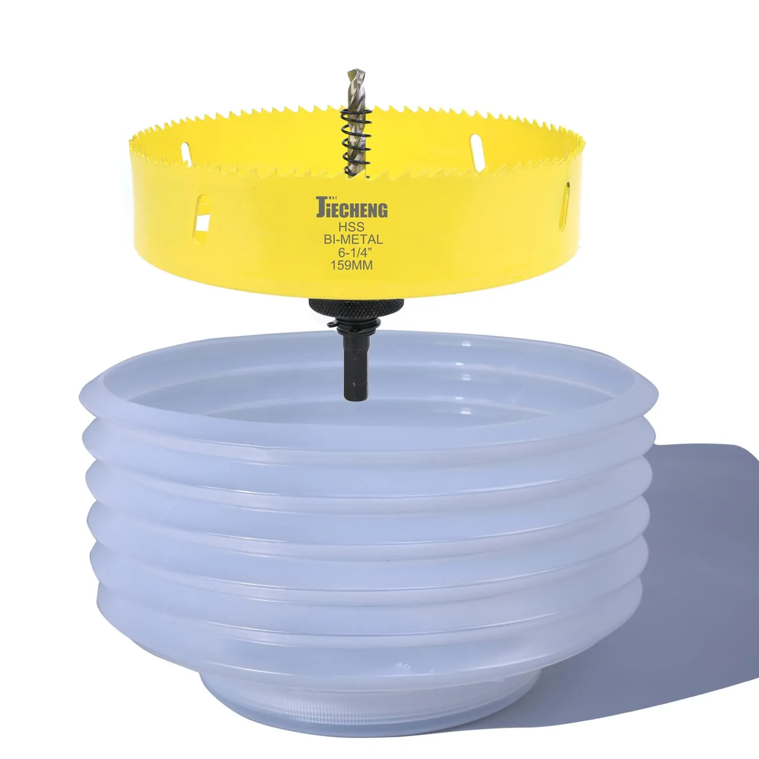 6-1/4 inch Hole Saw with Dust Bowl for Recessed Light 6 inch for Cutting Wood,Drywall,Plywood-Include Large Dust Bowl-Hole Saw Cutter for Recessed Lighting