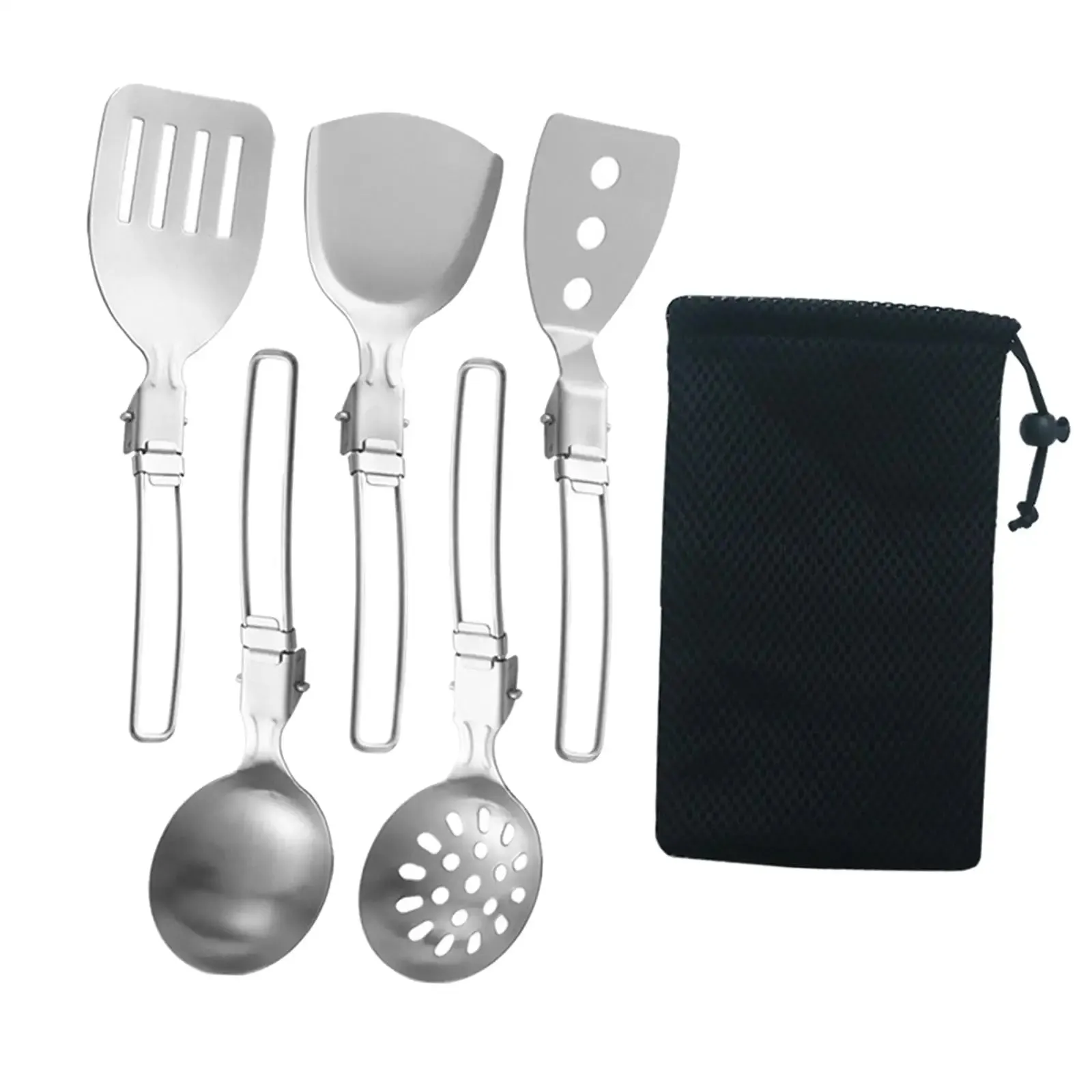 6 Pieces Camp Cooking Utensil Stainless Steel Set