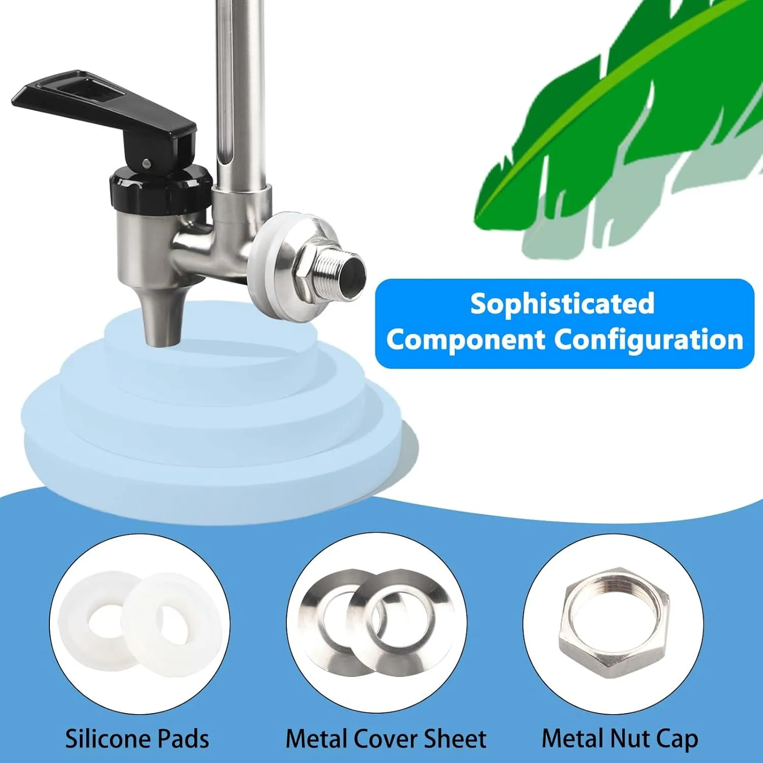 7-inch Stainless Steel Sight Glass with Clear View Water Level for Travel Berkey and Big Berkey Gravity Fed Water Filter Systems and Other Gravity Filter Tank