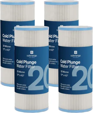 7.7" x 4.5" Ice Bath Water Filter 20 Micron (4-Pack) for Cold Plunge All-In and Evolve Pro Chiller