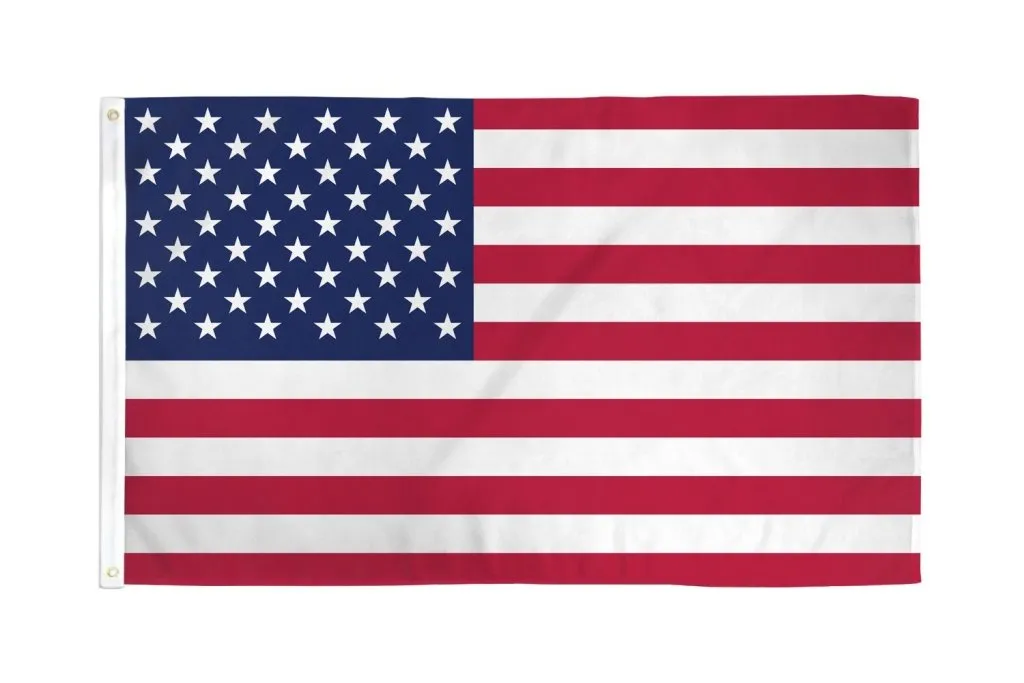 8ft Silver Indoor Flag & Pole Kit Set