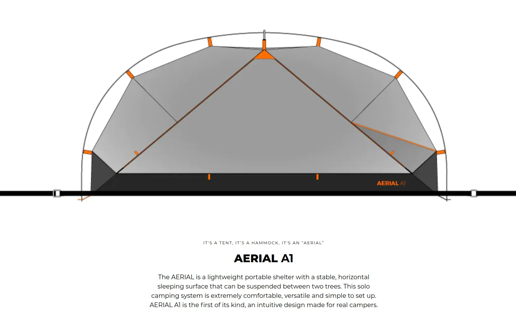 AERIAL A1 Tree Tent with GEAR HAMMOCK