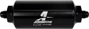 Aeromotive 12345 Inline Fuel Filter Element, 10 Micron Rating, Microglass Media, Male AN-06, Port, 2" OD