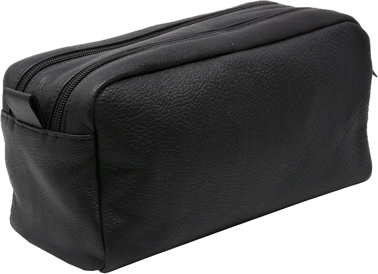 Alpine Swiss Sedona Toiletry Bag Genuine Leather Shaving Kit Dopp Kit Travel Case