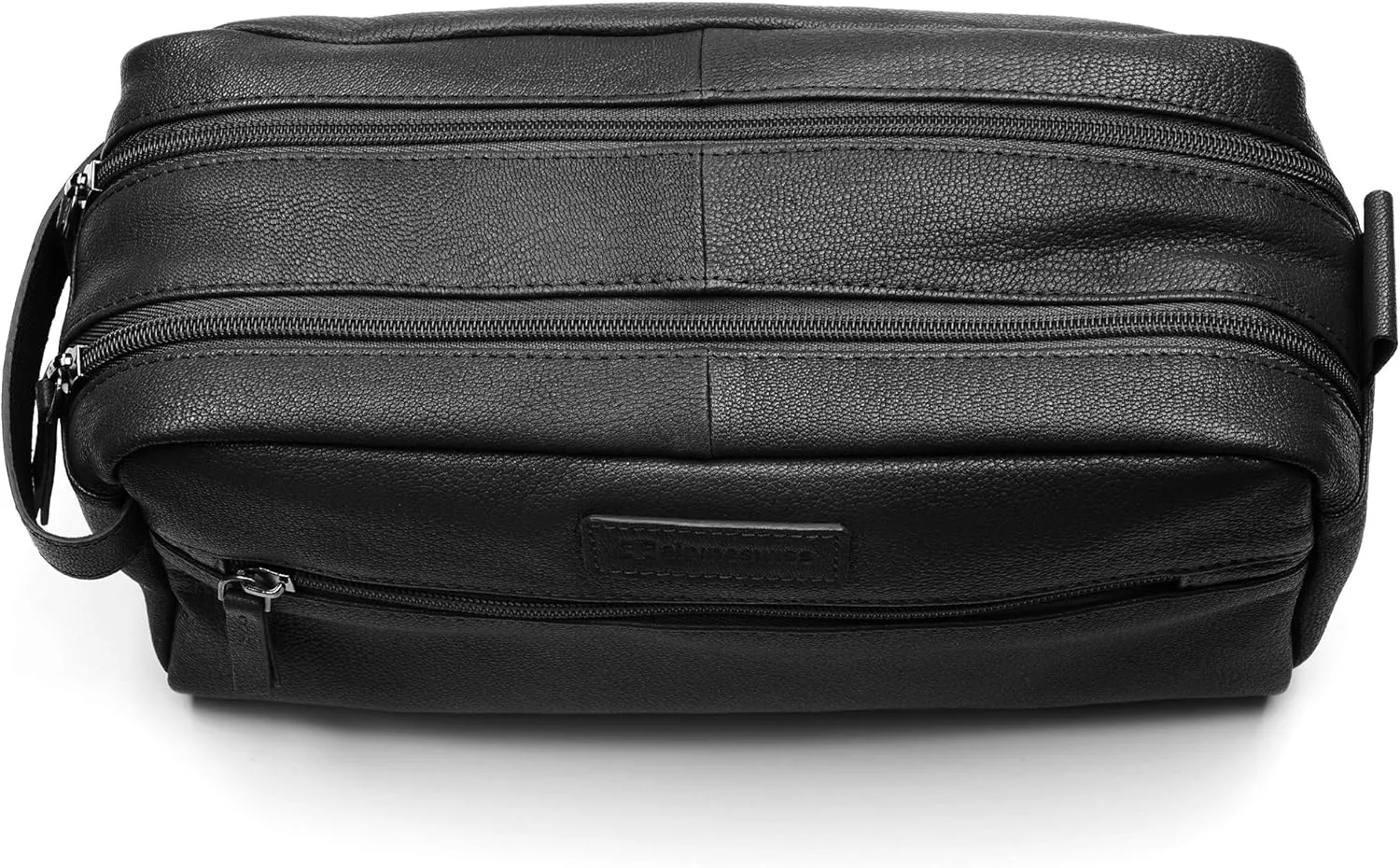 Alpine Swiss Sedona Toiletry Bag Genuine Leather Shaving Kit Dopp Kit Travel Case