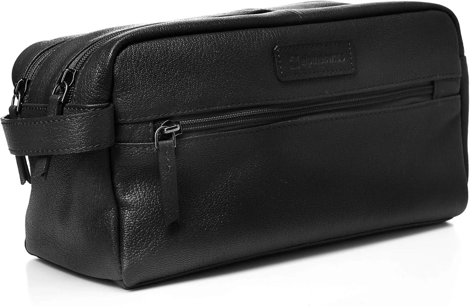 Alpine Swiss Sedona Toiletry Bag Genuine Leather Shaving Kit Dopp Kit Travel Case