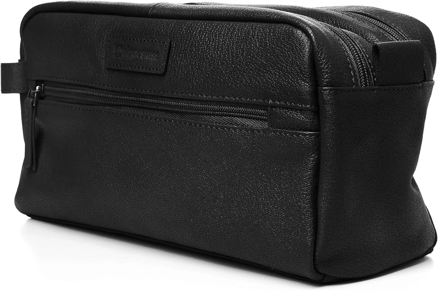 Alpine Swiss Sedona Toiletry Bag Genuine Leather Shaving Kit Dopp Kit Travel Case