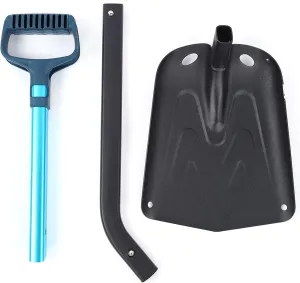 Aluminium Alloy Folding Snow Shovel Long Handle Multifunction Tool for Outdoor Camping Hiking Black Blue 94cm