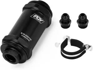 AN8 Inline PQY Fuel Filter E85 Ethanol With 100 Micron Stainless steel element