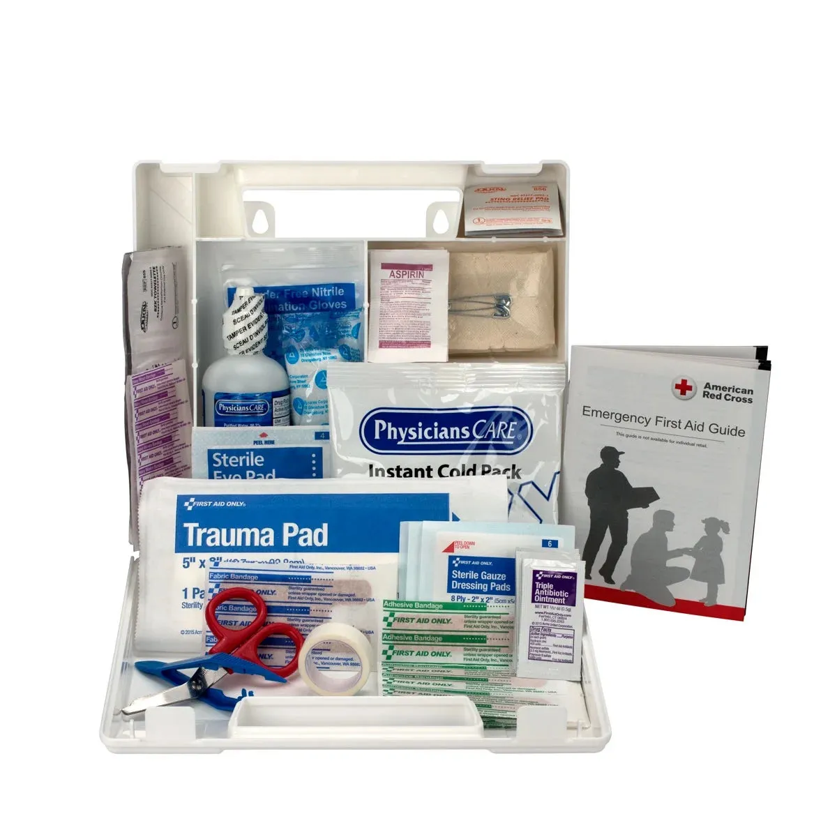 ANSI-Compliant First Aid Kit | 107-Piece Professional Medical Supply Kit | Certified Workplace Emergency Kit