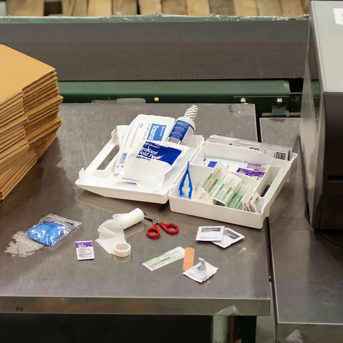 ANSI-Compliant First Aid Kit | 107-Piece Professional Medical Supply Kit | Certified Workplace Emergency Kit