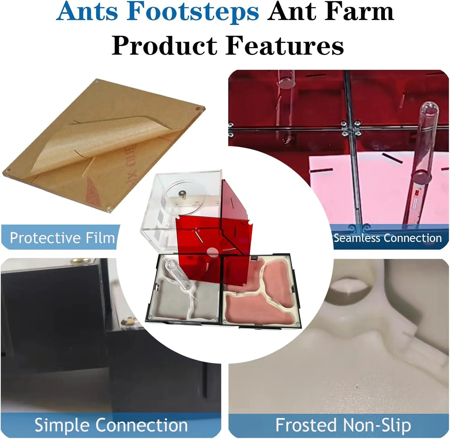 Ant Farm Nest STEM Science Learning Kit DIY Terrarium Kit Care for Live Ants Ant Habitat with Water Tower Nurturing Room and Comprehensive Observation-Set 3